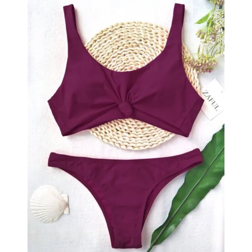 ZAFUL | SMALL | Front Knot Plum Bikini